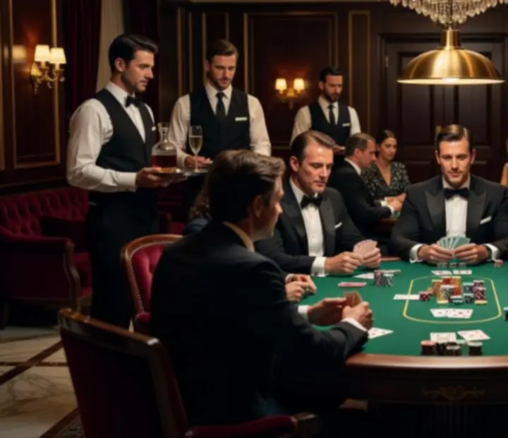 Goście podczas eleganckiej kasynowej rozgrywki w trakcie eventu
