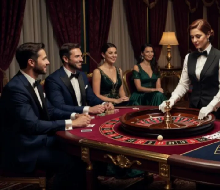 Profesjonalne stoły do ruletki i blackjacka na luksusowym evencie